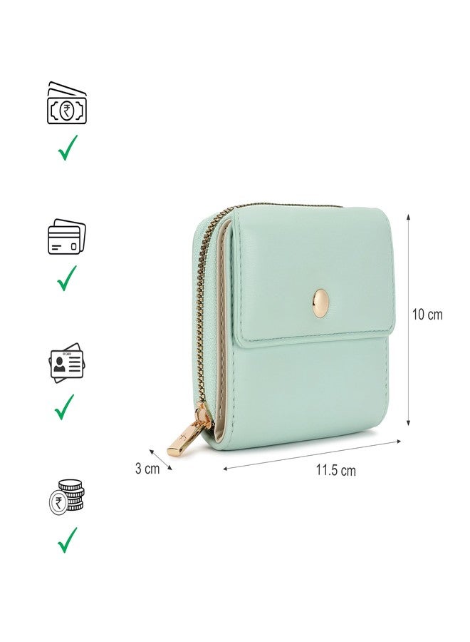 Fastrack Women's Mini Organizer Wallet | Flap Closure, Tri-Fold Design, Zip Coin Pocket, Card & Cash Slots | Compact & Organized | 6 Months Warranty - Image 4